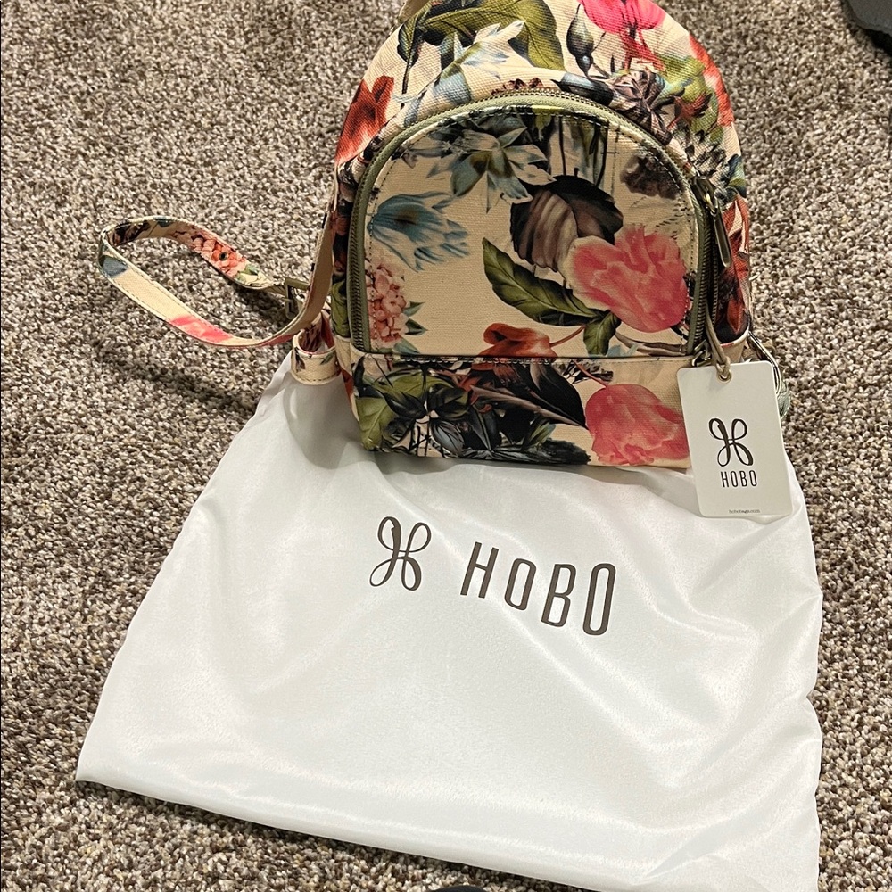HOBO Floral Print Canvas Backpack